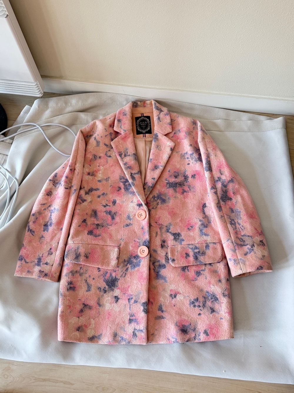 Vintage Style Floral Pink Women's Jacket